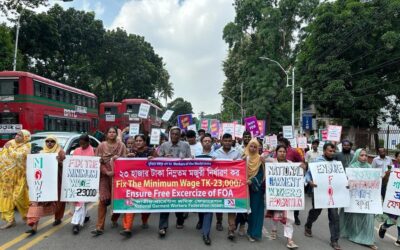 Campanya pel Salari Mínim a Bangladesh: Demanem a les marques que donin suport públicament a l’augment del salari mínim a 23.000tk (195€)